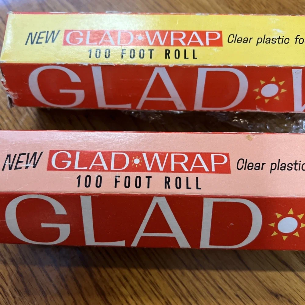 Vintage Glad Wrap Union Carbide Clear‎ Plastic 100 Ft Roll- See Details - READ